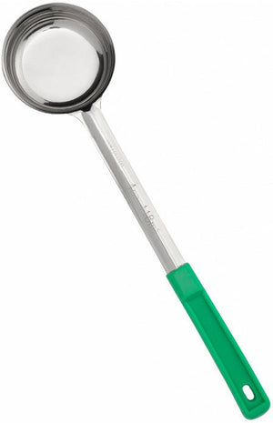 Browne - 4 Oz Stainless Steel Portioner / Spoodles with Green Handle, 1 PC (5744) - 5757440