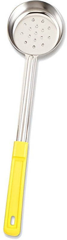 Browne - 5 Oz Stainless Steel Perforated Portioner / Spoodles with Yellow Handle, 1 PC (5745P) - 5757451