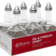 Browne - 6 Oz Oil & Vinegar Glass Dispenser with Stainless Steel Top (Set of 6) - 575226