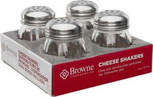 Browne - 6 Oz Swirl Cheese Shakers With Perforated Stainless Steel ( Set of 4 ) - 575227