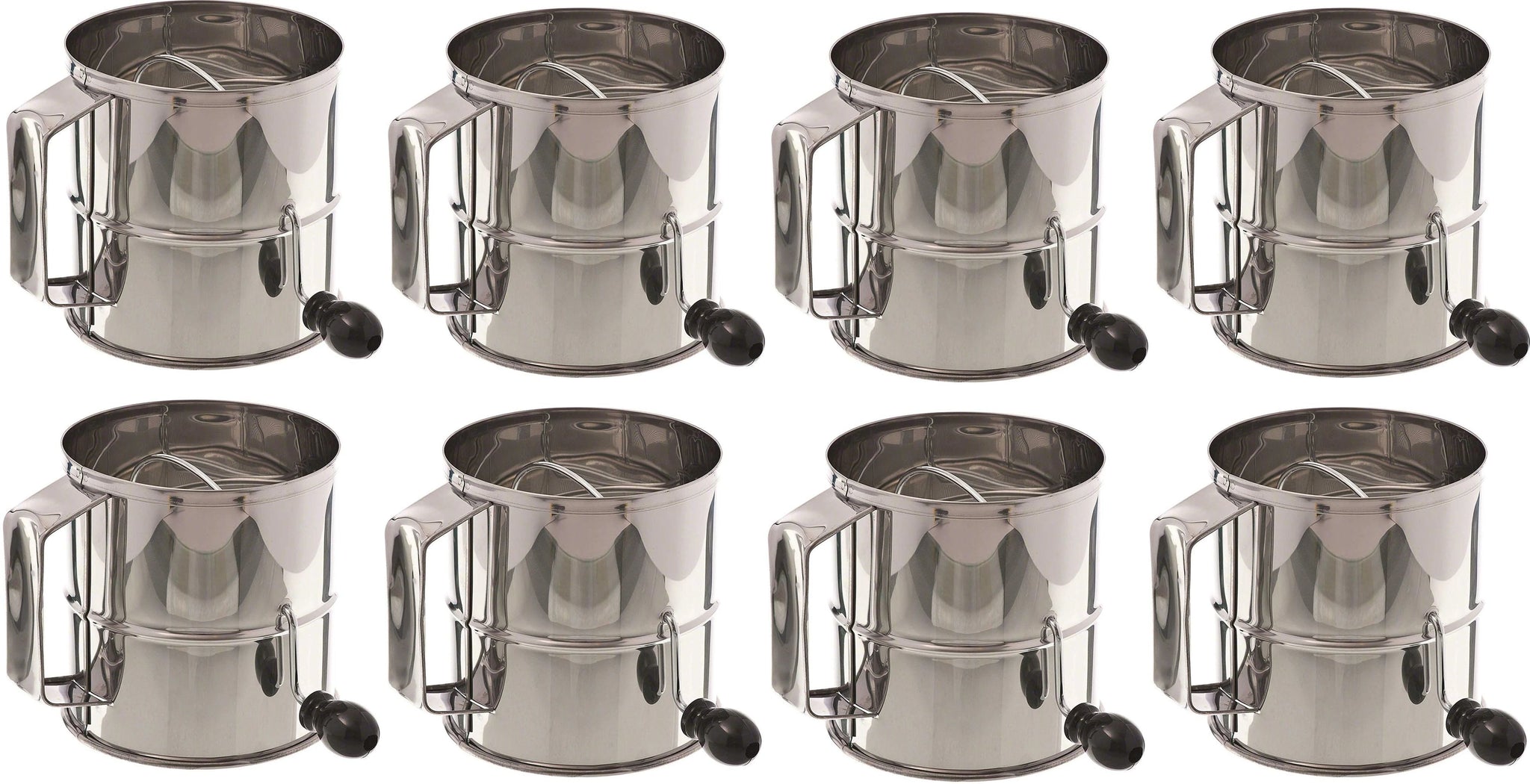 Browne - 8 Cup Stainless Steel Rotary Flour Sifter Cup - 1260