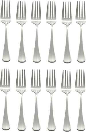 Browne - BISTRO 6.5" Stainless Steel Salad Fork, Pack of 12 - 502310