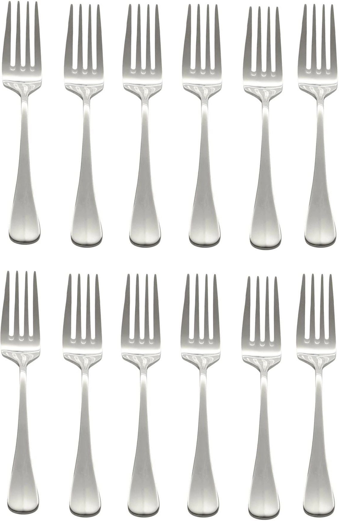 Browne - BISTRO 7.2" Stainless Steel Dinner Fork, Pack of 12 - 502303