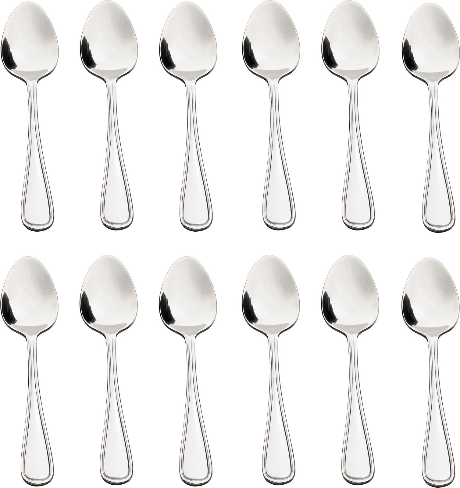 Browne - CELINE 4.9" Stainless Steel Demi Tasse Spoon, Pack of 12 - 502525