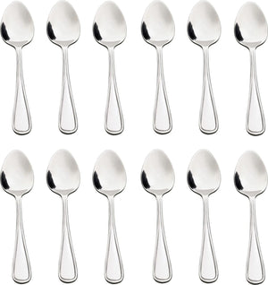 Browne - CELINE 4.9" Stainless Steel Demi Tasse Spoon, Pack of 12 - 502525