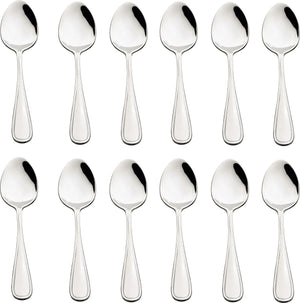 Browne - CELINE 6.4" Stainless Steel Tea Spoon, Pack of 12 - 502523