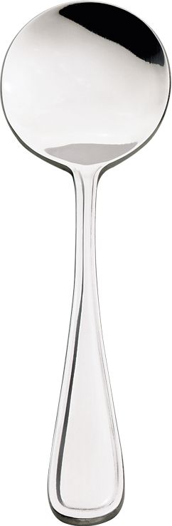 Browne - CELINE 6.5" Stainless Steel Bouillon Spoon, Pack of 12 - 502517