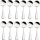 Browne - CELINE 7" Stainless Steel Round Soup Spoon, Pack of 12 - 502513