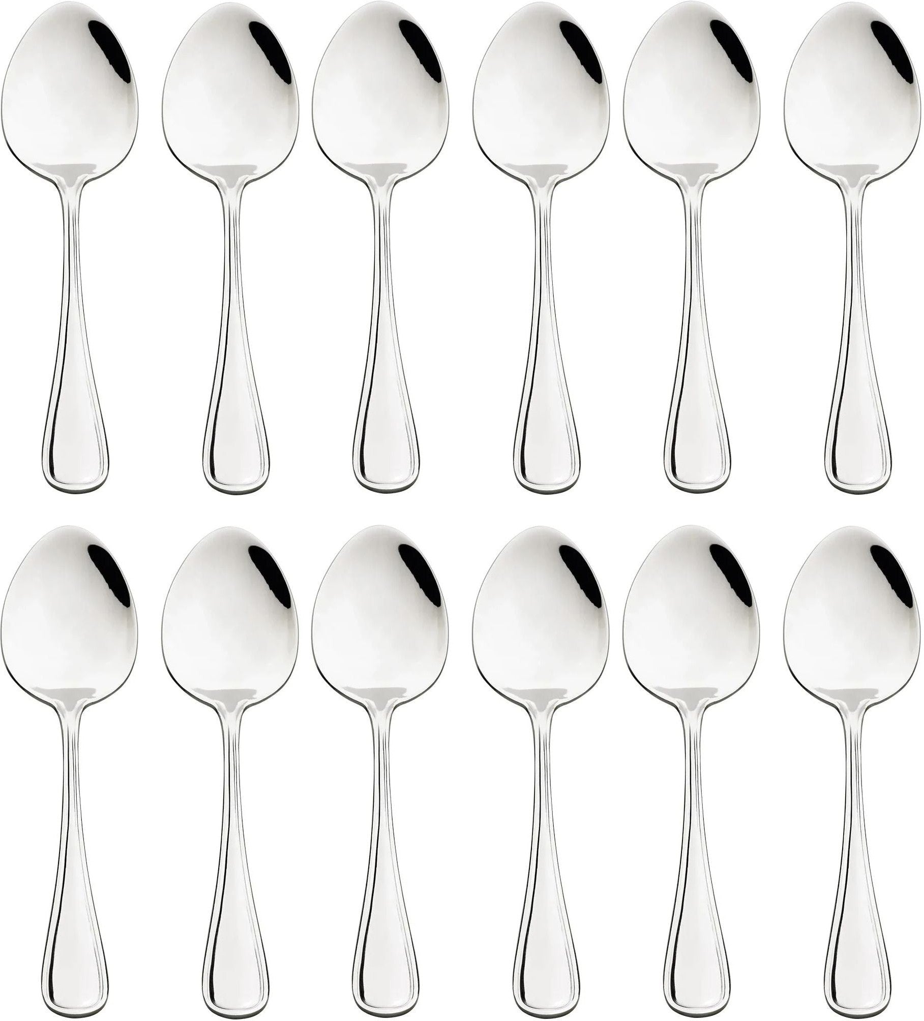 Browne - CELINE 7.3" Stainless Steel Dessert Spoon, Pack of 12 - 502502