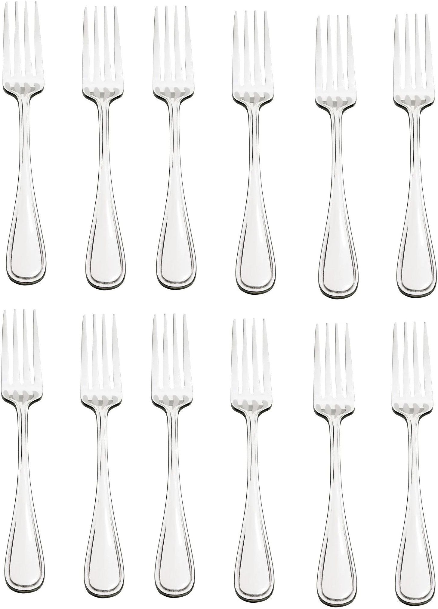 Browne - CELINE 8.3" Stainless Steel Large Dinner Fork, Pack of 12 - 502506