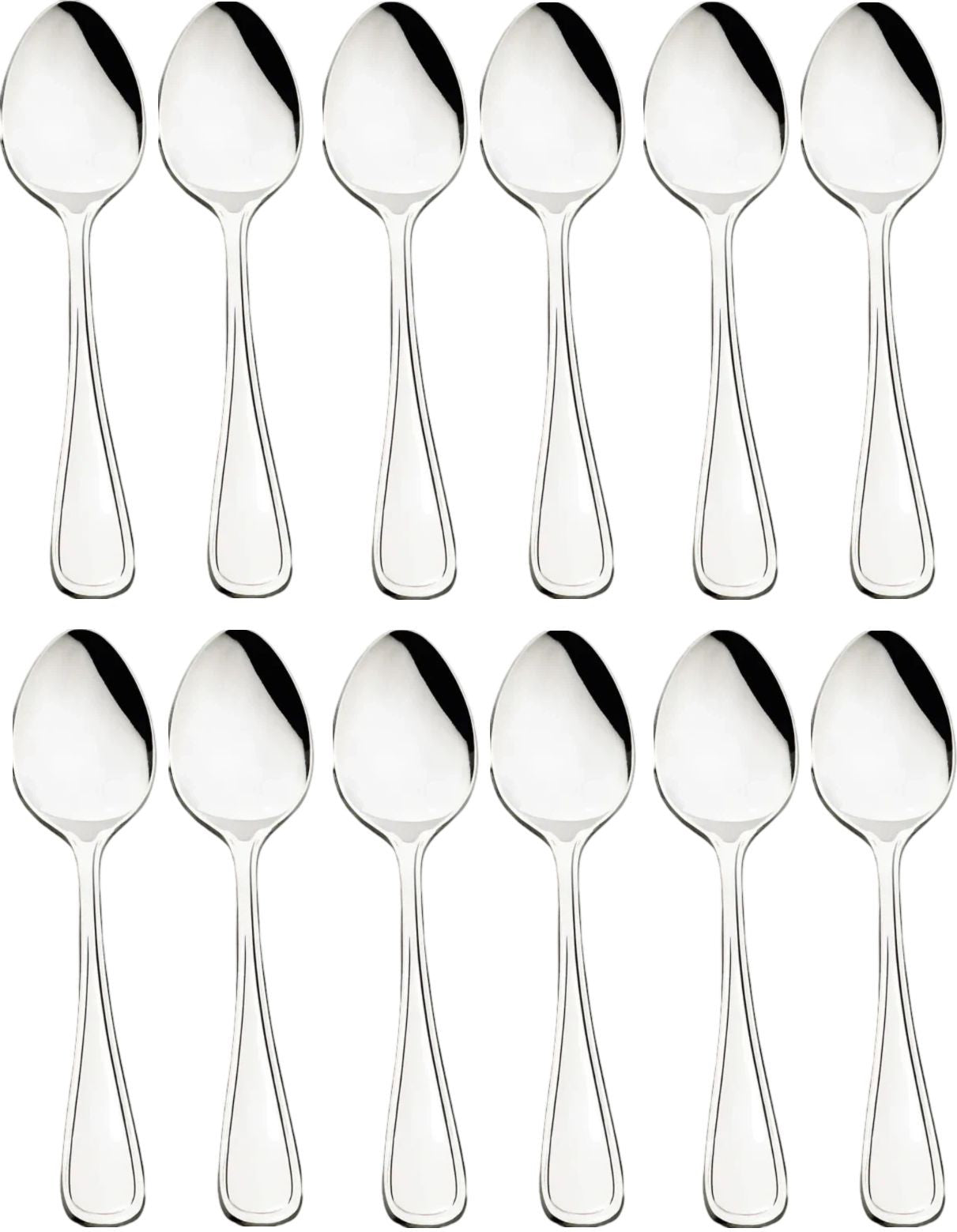 Browne - CONCERTO 6.3" Stainless Steel Tea Spoon, Pack of 12 - 502423