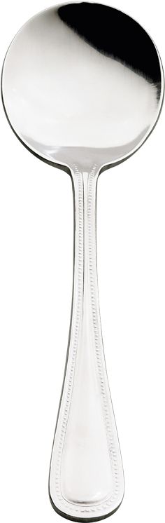 Browne - CONTOUR 6.3" Stainless Steel Bouillon Spoon, Pack of 12 - 502917