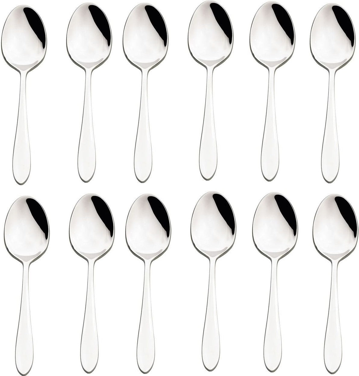 Browne - ECLIPSE 5" Stainless Steel Demi Tasse Spoon, Pack of 12 - 502125