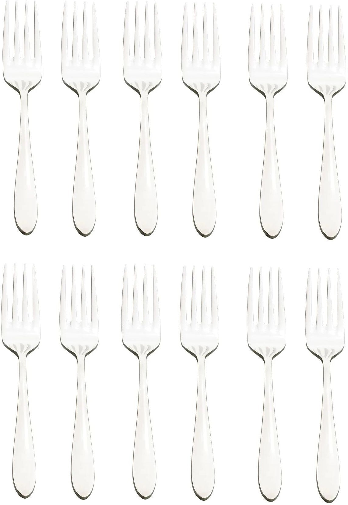 Browne - ECLIPSE 6.5" Stainless Steel Salad Fork, Pack of 12 - 502110