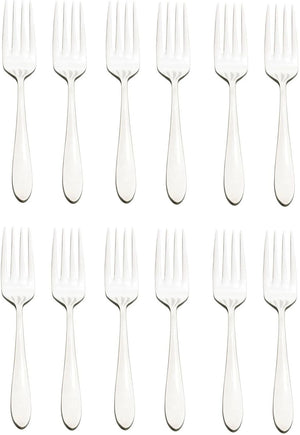 Browne - ECLIPSE 6.5" Stainless Steel Salad Fork, Pack of 12 - 502110