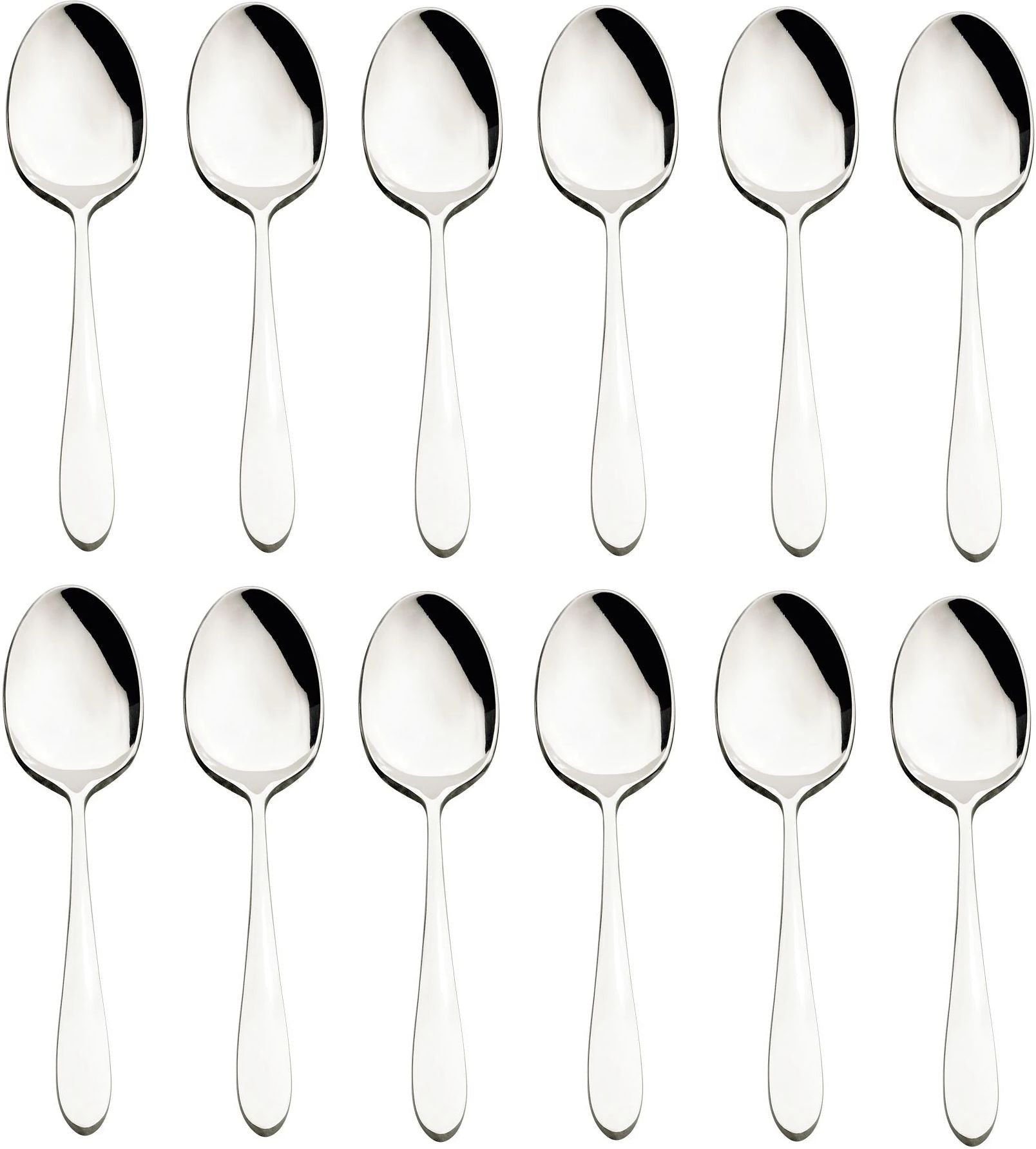 Browne - ECLIPSE 7.1" Stainless Steel Dessert Spoon, Pack of 12 - 502102