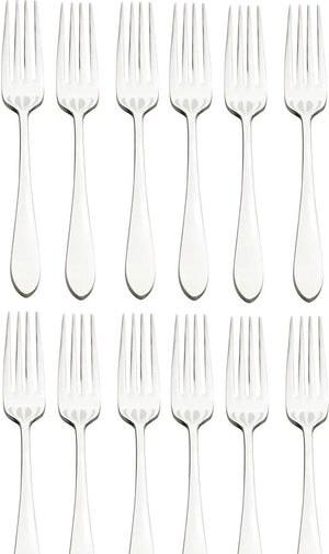 Browne - ECLIPSE 8.3" 12 PC Stainless Steel European Fork, Pack of 12 - 502105