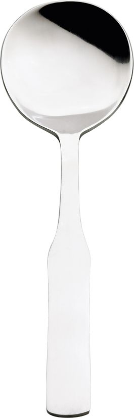 Browne - ELEGANCE 7" Stainless Steel Round Soup Spoon, Pack of 12 - 502713