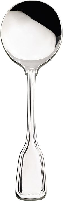 Browne - LAFAYETTE 7" Stainless Steel Round Soup Spoon, Pack of 12 - 502213