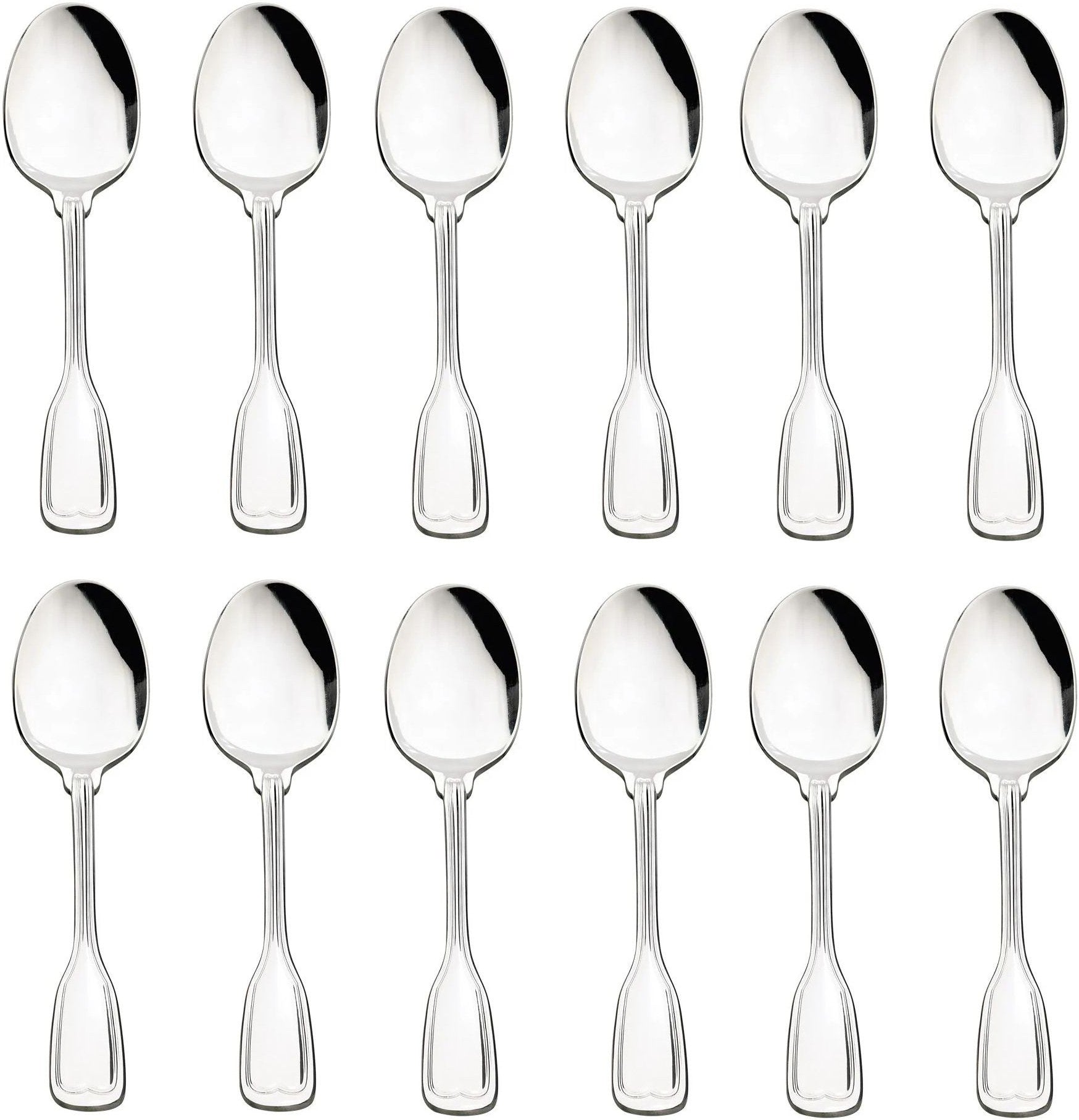 Browne - LAFAYETTE 7.3" Stainless Steel Dessert Spoon, Pack of 12 - 502202