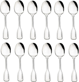 Browne - LAFAYETTE 7.3" Stainless Steel Dessert Spoon, Pack of 12 - 502202