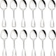 Browne - LAFAYETTE 7.3" Stainless Steel Dessert Spoon, Pack of 12 - 502202