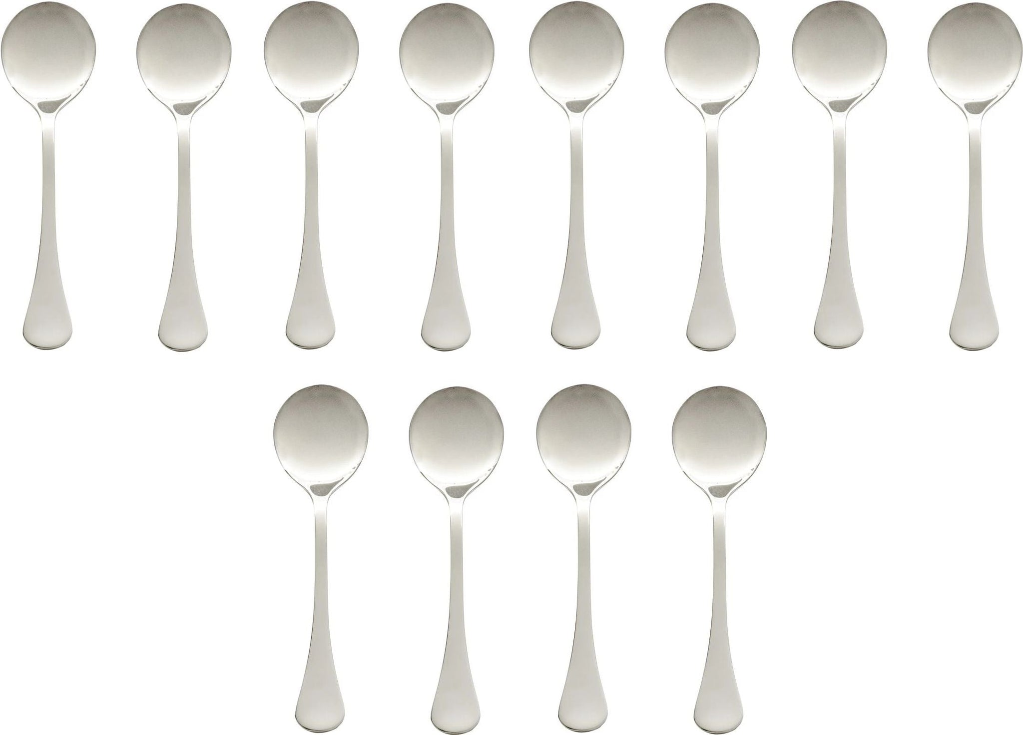 Browne - LUNA 5.7" Stainless Steel Bouillon Spoon Pack of 12 - 503217