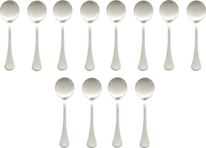 Browne - LUNA 5.7" Stainless Steel Bouillon Spoon Pack of 12 - 503217