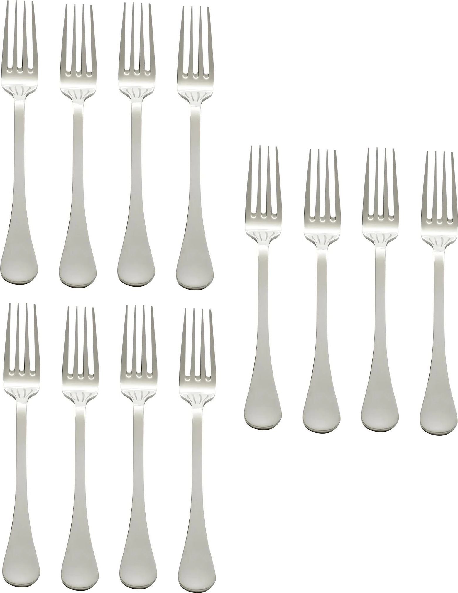 Browne - LUNA 6.5" Stainless Steel Salad Fork, Pack of 12 - 503210