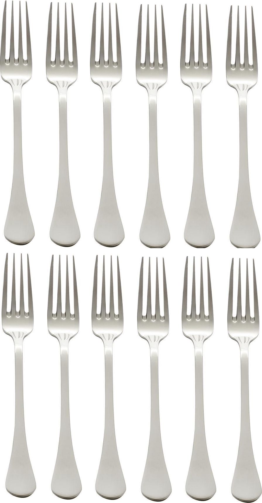 Browne - LUNA 7" Stainless Steel Dinner Fork (12 Count), Pack of 12 - 503203