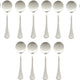 Browne - LUNA 7" Stainless Steel Round Soup Spoon, Pack of 12 - 503213