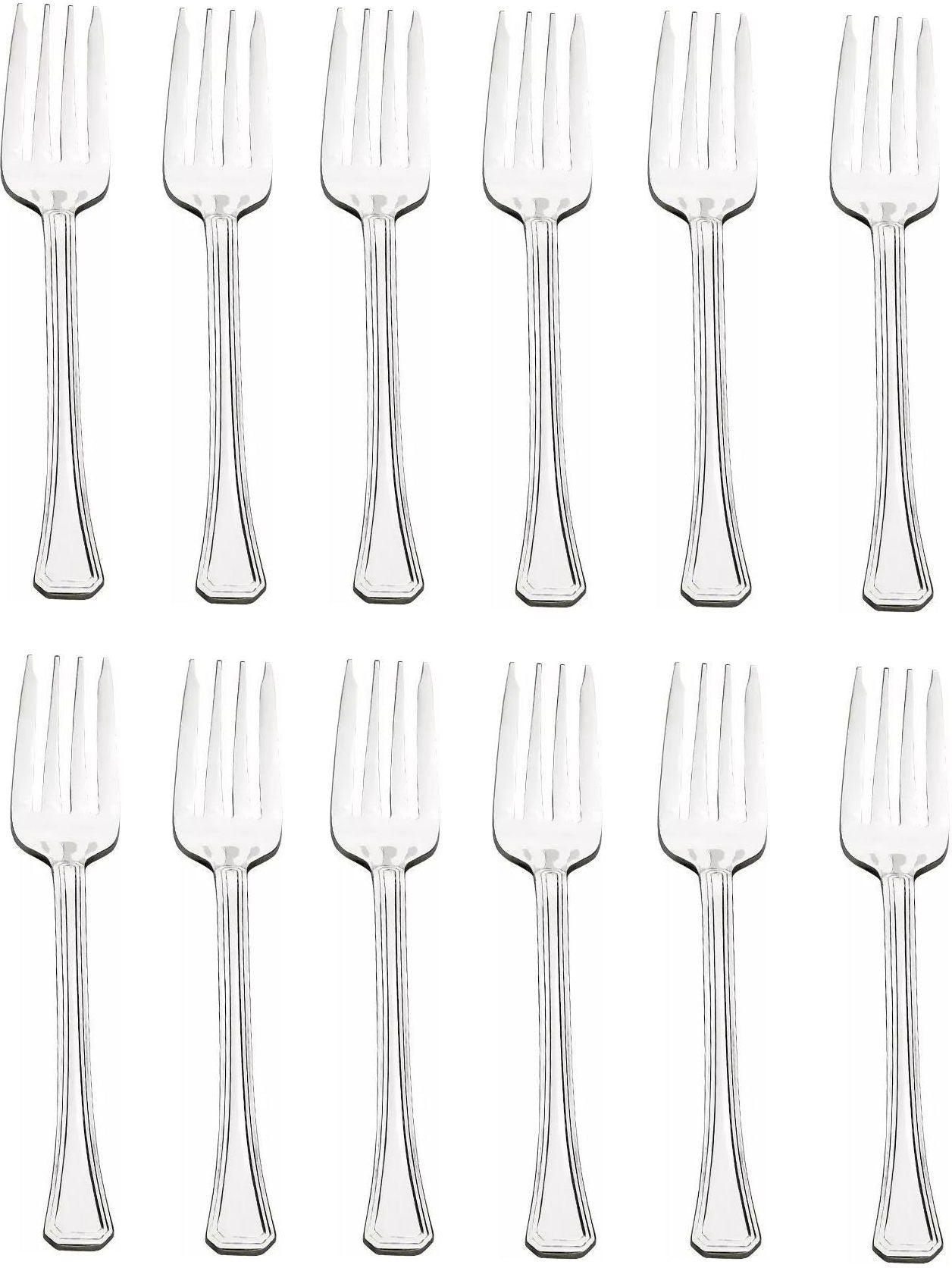 Browne - OXFORD 6.7" Stainless Steel Salad Fork, Pack of 12 - 502010