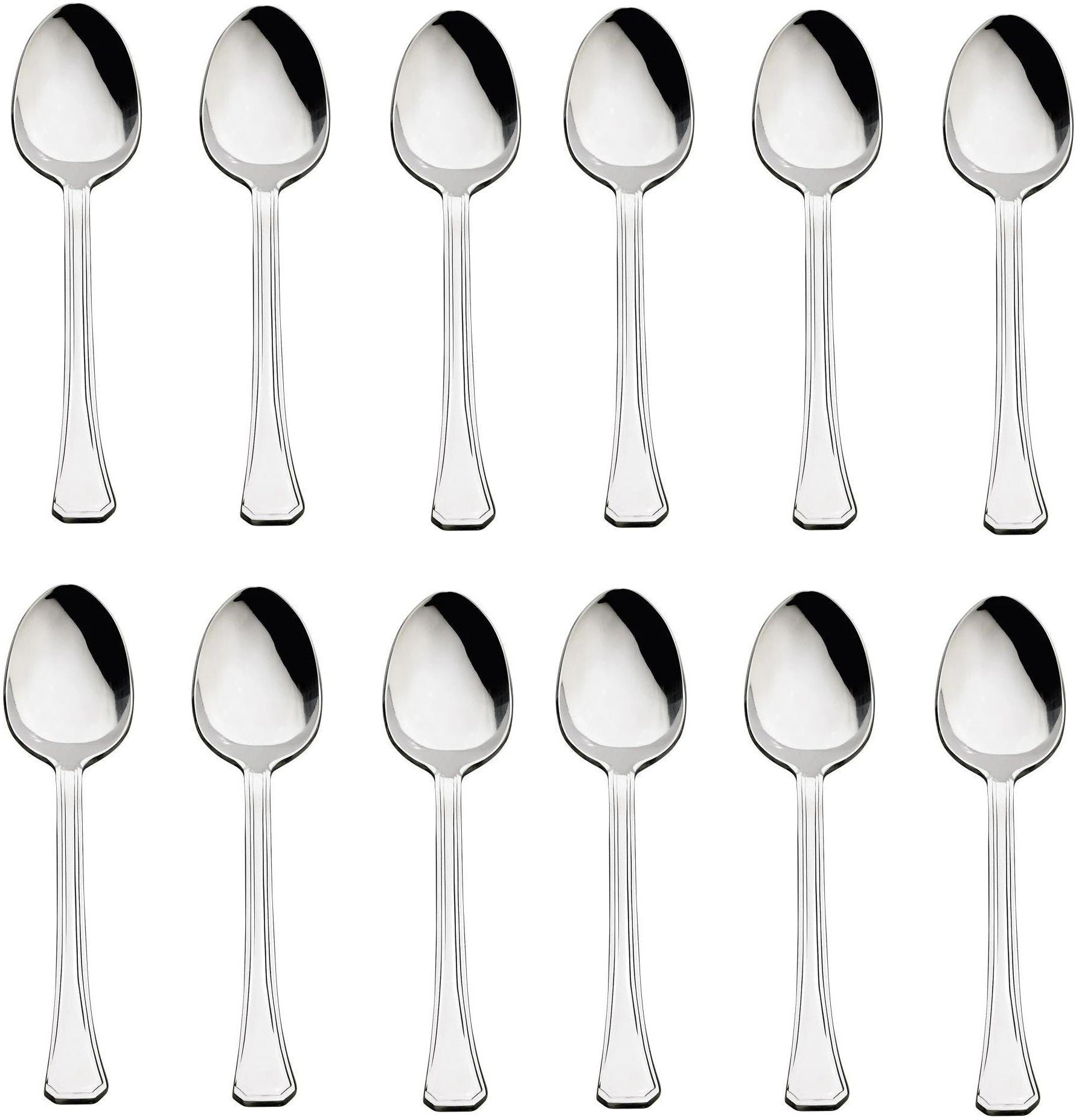 Browne - OXFORD 7.1" Stainless Steel Dessert Spoon, Pack of 12 - 502002