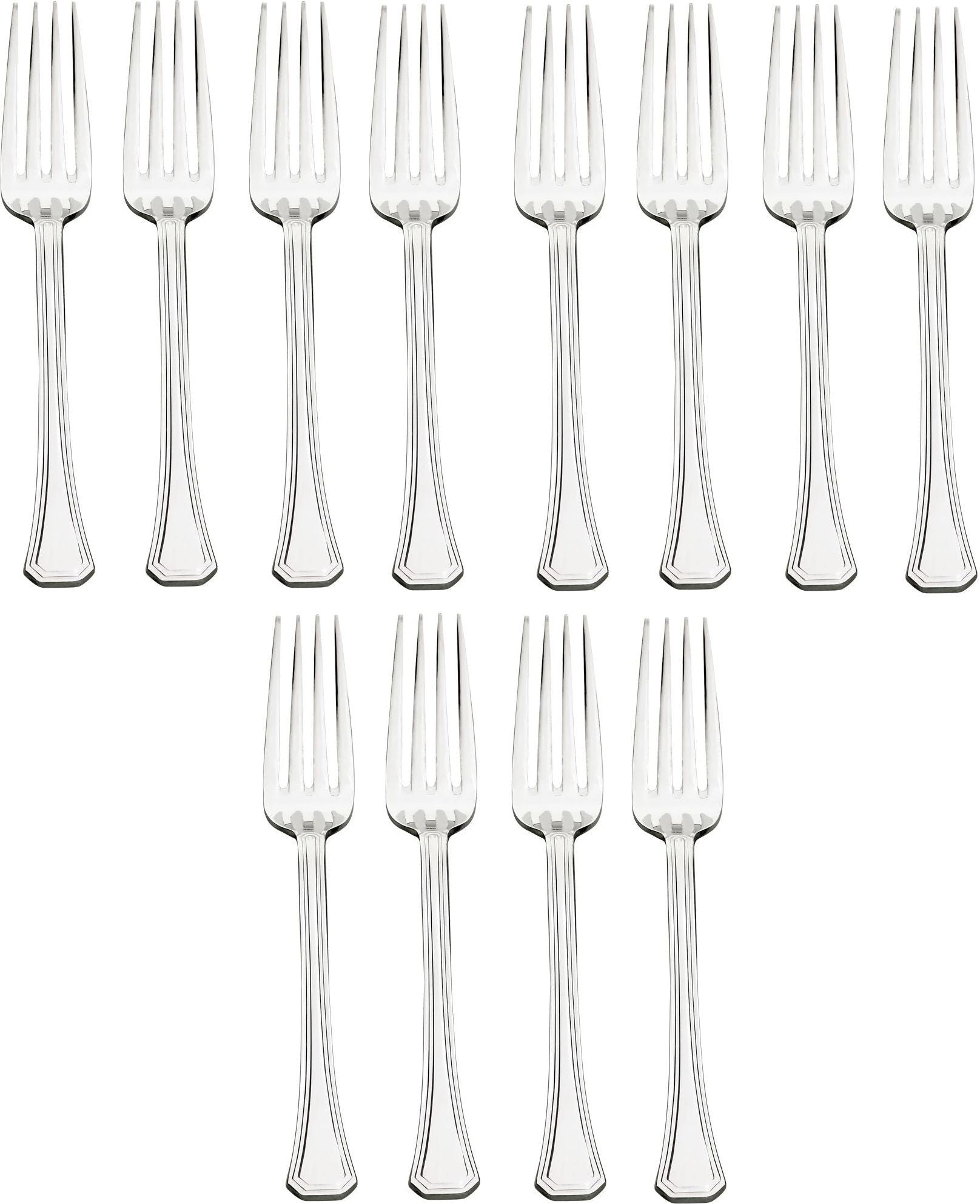 Browne - OXFORD 8.1" Stainless Steel European Fork, Pack of 12 - 502005