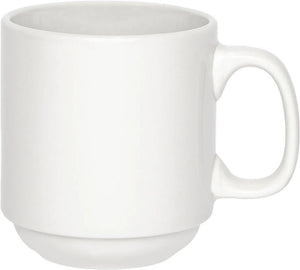 Browne - PALM 11.5 Oz White Stacking Mug, Pack of 12 - 563983