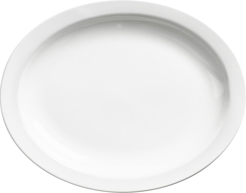 Browne - PALM 13.1" White Oval Platter, Pack of 12 - 563969