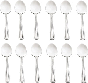 Browne - ROYAL 5.7" Stainless Steel Tea Spoon, Pack of 12 - 502623