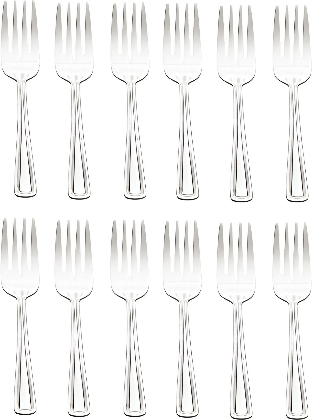 Browne - ROYAL 6" Stainless Steel Salad Fork, Pack of 12 - 502610