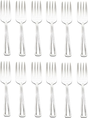 Browne - ROYAL 6" Stainless Steel Salad Fork, Pack of 12 - 502610