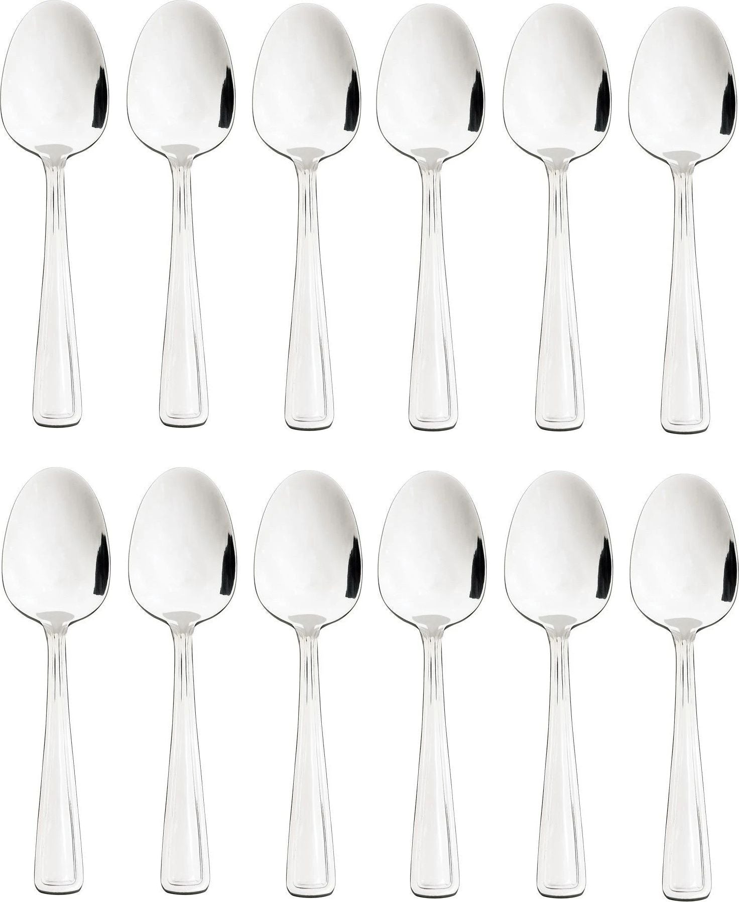 Browne - ROYAL 7.1" Stainless Steel Dessert Spoon, Pack of 12 - 502602