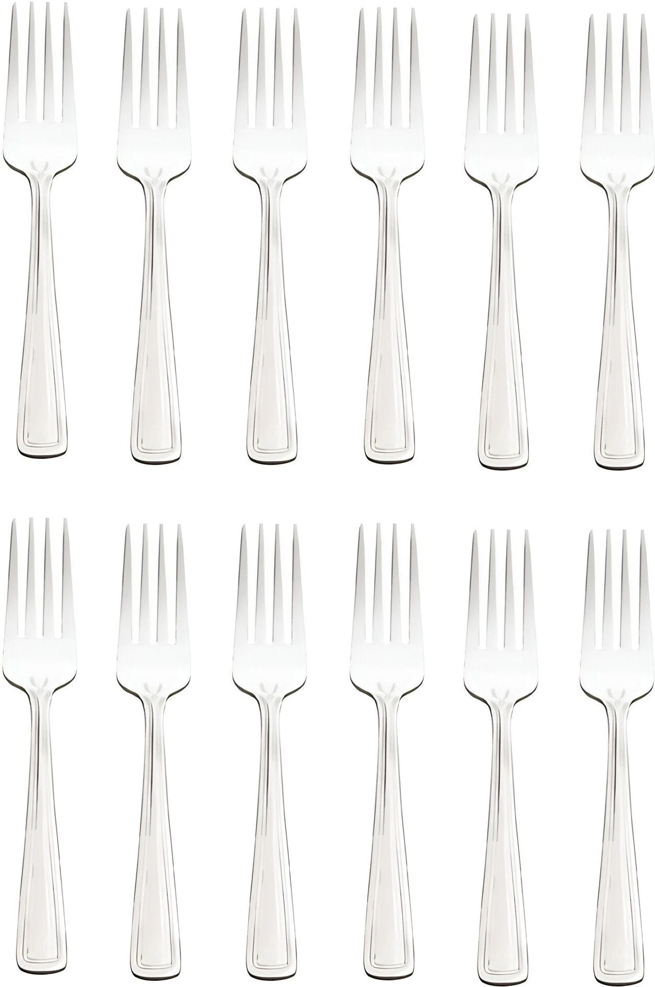 Browne - ROYAL 7.4" Stainless Steel Dinner Fork, Pack of 12 - 502603