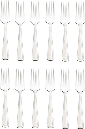 Browne - ROYAL 7.4" Stainless Steel Dinner Fork, Pack of 12 - 502603