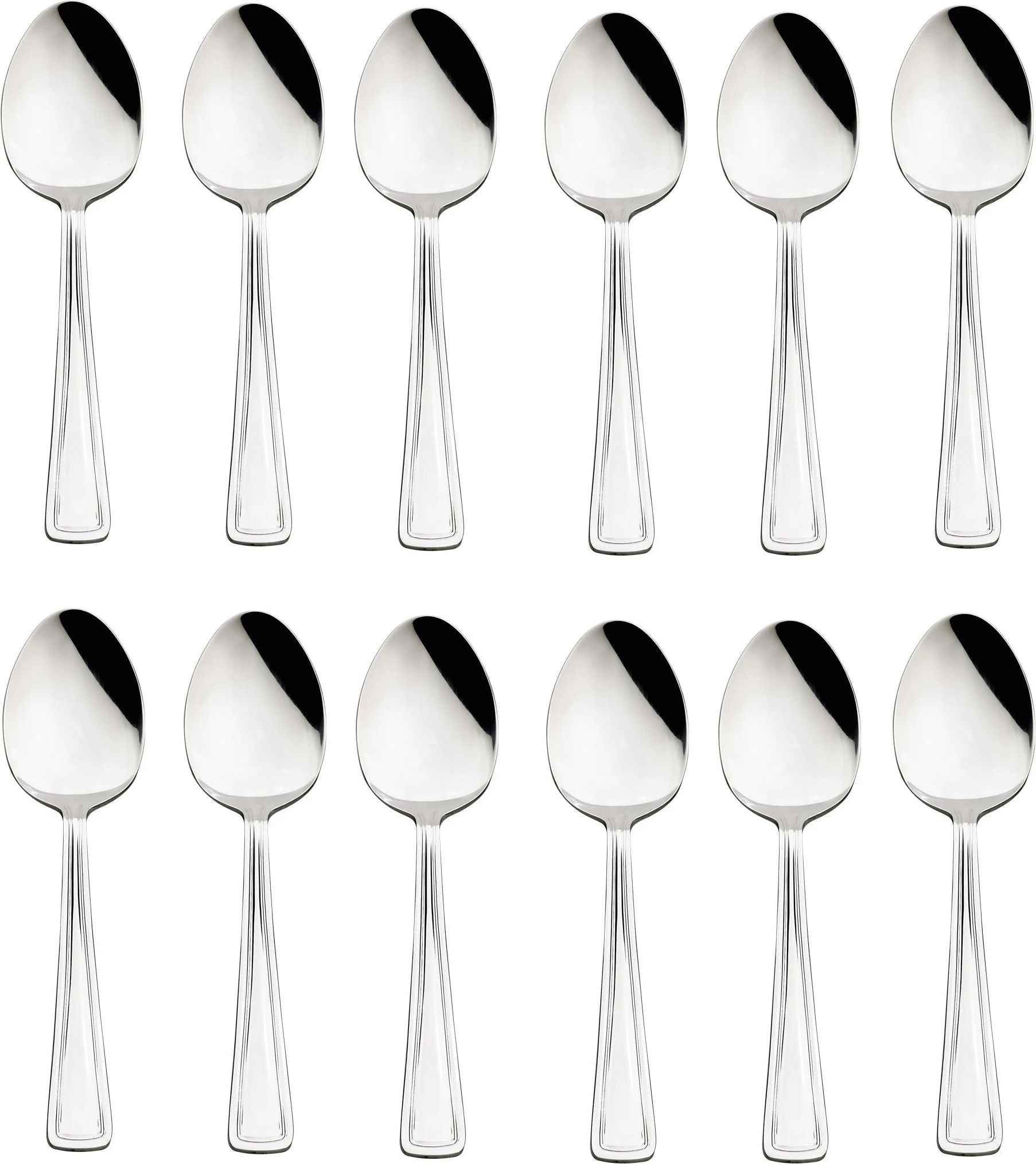 Browne - ROYAL 8" Stainless Steel Table Spoon, Pack of 12 - 502604