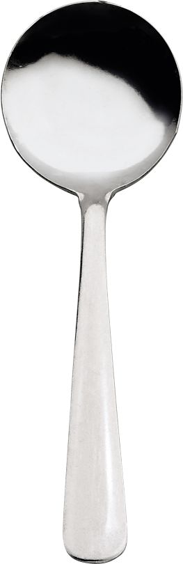 Browne - WINDSOR 6.5" Stainless Steel Round Soup Spoon, Pack of 12 - 502813