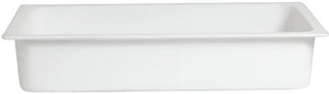 Bugambilia - Classic 1.6 Qt White Rectangular Half Size Food Pan With Elegantly Textured - IH1/22WW