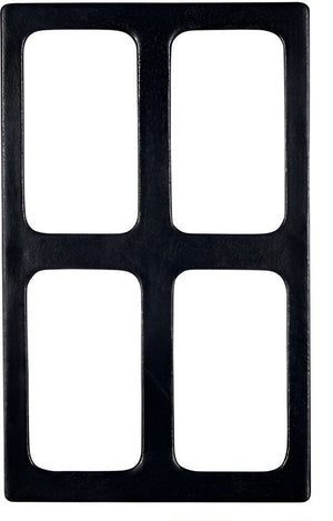 Bugambilia - Classic 21.69" x 13.25" Black Resin Coated Single Tile with 4 Rectangular Openings Fits For BUD23 & TPUD43 - T0B20