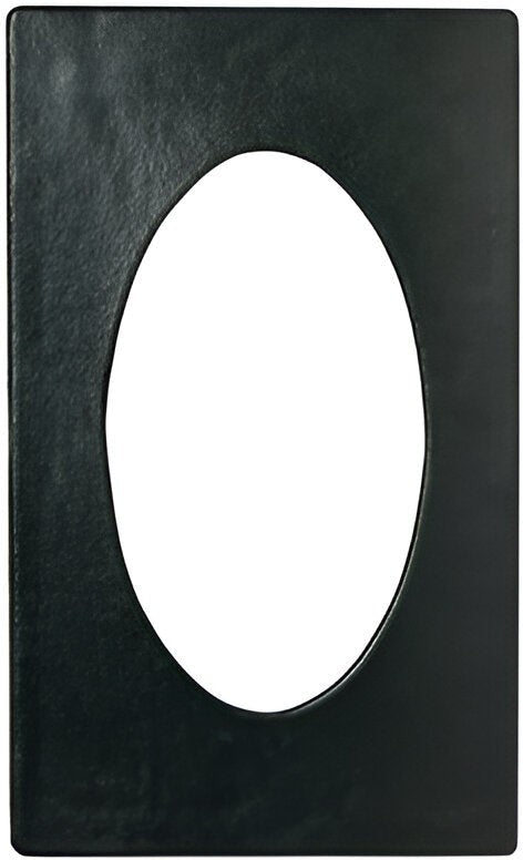 Bugambilia - Classic 21.69" x 13.25" Black Resin Coated Single Tile with One Oval Opening Fits for CO007 - T0B5