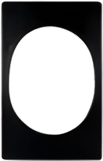 Bugambilia - Classic 21.69" x 13.25" Black Resin Coated Single Tile with One Oval Opening Fits for TFOD04 - T0B17