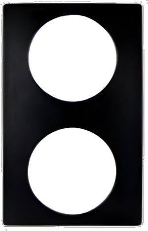 Bugambilia - Classic 21.69" x 13.25" Black Resin Coated Single Tile with Two Round Openings Fits for TFRD24 - T0B7