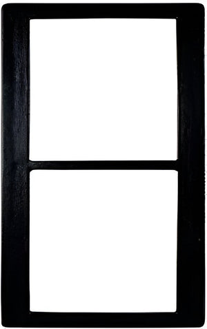 Bugambilia - Classic 21.69" x 13.25" Black Resin Coated Single Tile with Two Square Openings Fits For IS015 & IS025 & IS035 - T0B2